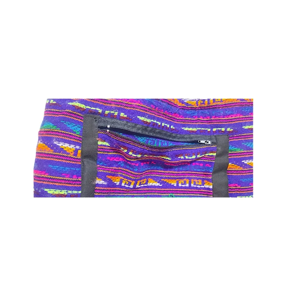 .Colorful Patterned Drawstring Peruvian Backpack - Picture 4 of 5